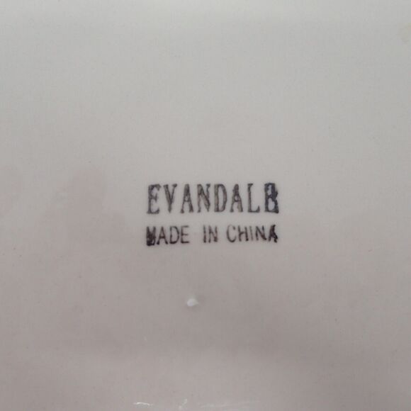 Evandale Blue Yellow Charger Dinner Plate with 4 Bee's 13.75" Mint Condition Vtg - Picture 7 of 9